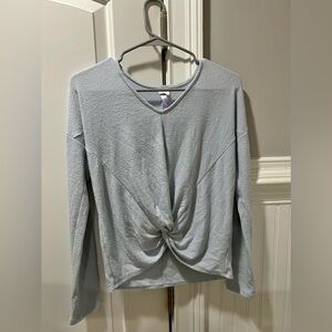 Light blue cris-cross sweater